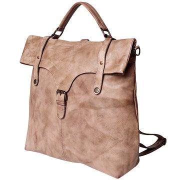Never Mind Nmbg109A Backpack Vintage Handmade Genuine Cowhide Leather Women Bag Western Handbag Purse